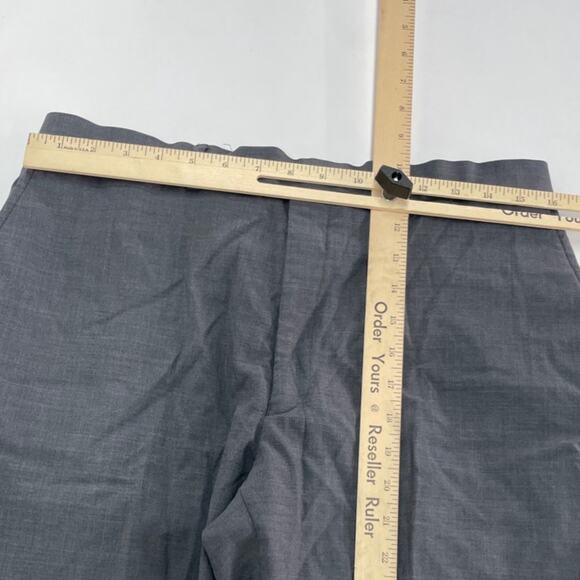Hart Schaffner Marx Pants Mens 34 Grey Straight Leg Trousers Pleated Career Wool - Picture 6 of 9
